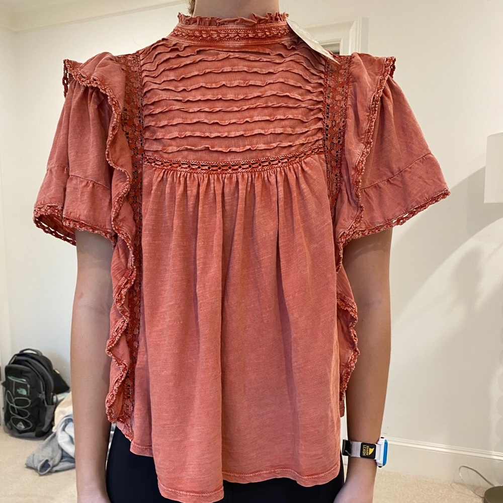 Free people orange blouse